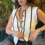 Fularlı triko hırka - Görsel 2